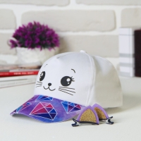 Кепка детская для девочки &laquo;Кокетка&raquo;, с заколочками, р-р 52-54, 5-7 лет