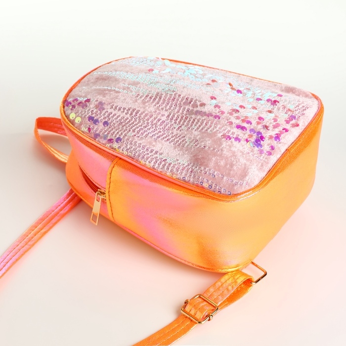 Рюкзак детский на молнии &laquo;Выбражулька&raquo;, цвет оранжевый