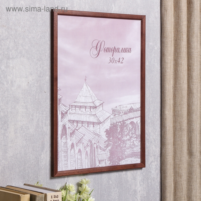 Фоторамка сосна с14 01/6 венге 30х42 см (пластиковый экран) Фоторамка сосна с14 01/6 венге 30х42 см (пластиковый экран)