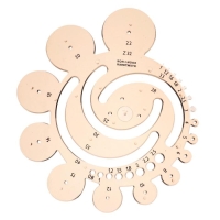 Трафарет K-I-N 7490 окружности с разными радиусами, дымчатый Трафарет K-I-N 7490 окружности с разными радиусами, дымчатый