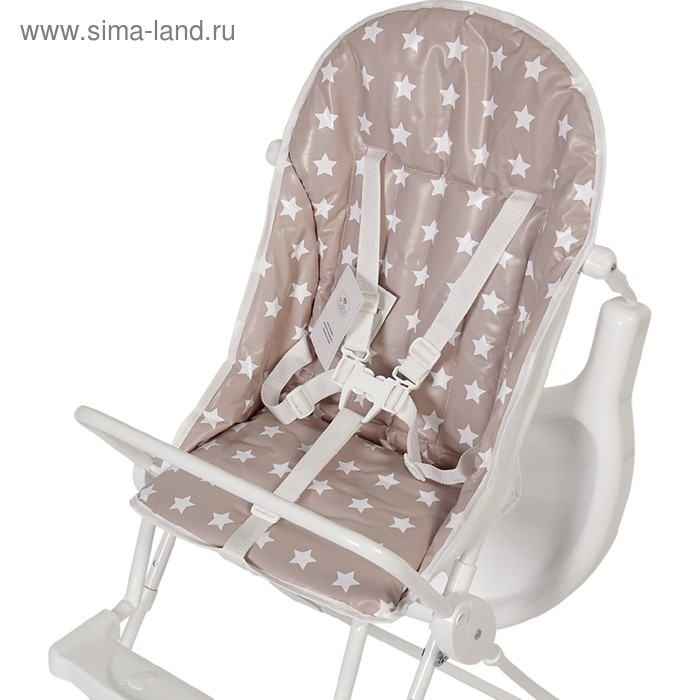 Стульчик для кормления Polini kids 152 &laquo;Звезды&raquo;, цвет макиато-белый