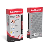 Маркер перманентный ErichKrause P-100, 0.5-1.2 мм, чернила на спиртовой основе светостойкие, водостойкие без ксилола, чёрный Маркер перманентный ErichKrause P-100, 0.5-1.2 мм, чернила на спиртовой основе светостойкие, водостойкие без ксилола, чёрный