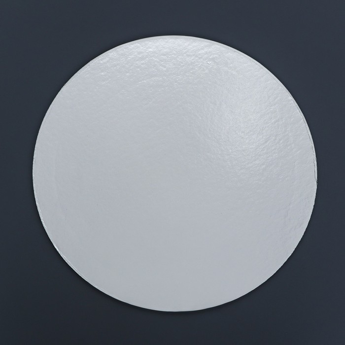 Подложка усиленная, 26 см, серебро-перламутр, 3,2 мм Подложка усиленная, 26 см, серебро-перламутр, 3,2 мм