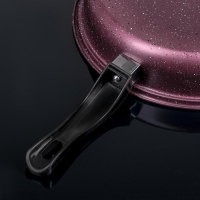 Набор посуды Promo Stone violet: кастрюля 3 л, d=24 см, ковш 1,3 л, сковорода d=24 см, крышки 2 шт, антипригарное покрытие, цвет бордовый Набор посуды Promo Stone violet: кастрюля 3 л, d=24 см, ковш 1,3 л, сковорода d=24 см, крышки 2 шт, антипригарное покрытие, цвет бордовый