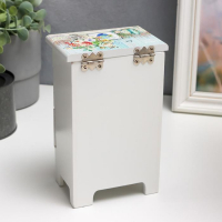 Шкатулка дерево 3 ящика "Букет в античной вазе" 18,5х11,7х7,5 см