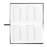 Планинг карманный датированный 2025, 155 х 95мм 64 листа, deVENTE.Matrix, твердая обложка кожзам с поролоном, тиснение, блок 70, черный