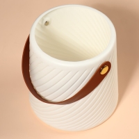 Подставка для хранения, 12,5 &times; 14,5 &times; 14,5 см, цвет белый/коричневый