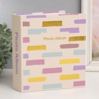 Фотоальбом на 100 фото 13х18 см "Яркие мазки" в коробке МИКС 5,5х18х20 см