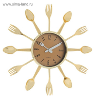 Часы настенные интерьерные, для кухни, "Вилки, ложки", бесшумные, d-12 см, 33 х 33 см Часы настенные интерьерные, для кухни, "Вилки, ложки", бесшумные, d-12 см, 33 х 33 см