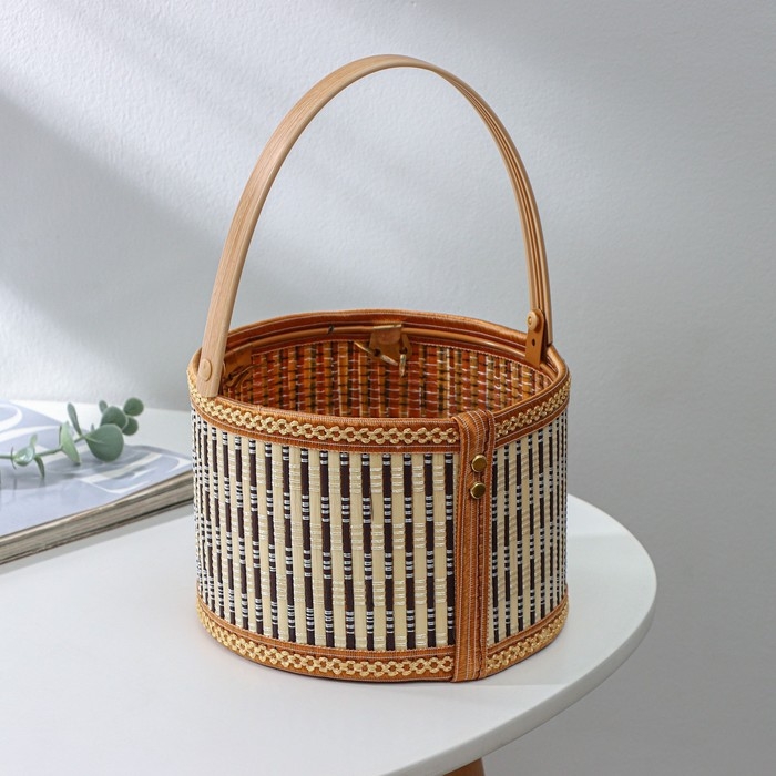 Корзина для хранения Доляна Nature, 18&times;18&times;12, бамбук