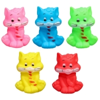 Резиновая игрушка для ванны &laquo;Котик&raquo;, с пищалкой, 1 шт, цвет МИКС, Крошка Я