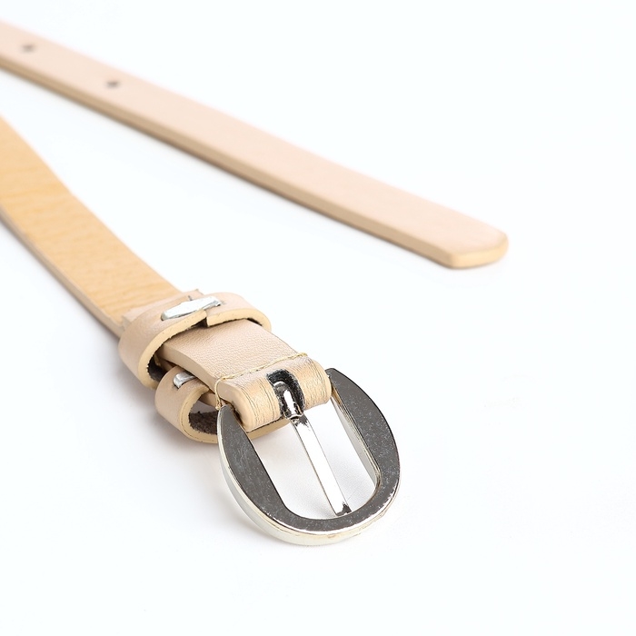 Ремень жен 01-01-02-01 Июнь14, 1,1*0,3*110 см, пряжка металл, 1 прокол, бежевый Ремень жен 01-01-02-01 Июнь14, 1,1*0,3*110 см, пряжка металл, 1 прокол, бежевый