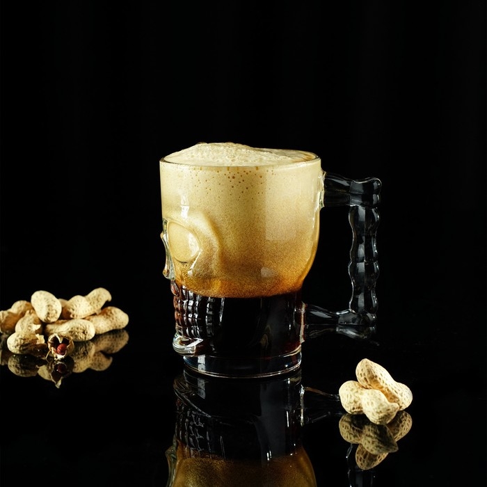 Кружка стеклянная для пива &laquo;Череп. Хэллоуин&raquo;, 500 мл