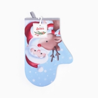 Новый год.Варежка-прихватка Доляна "Новогоднее волшебство" 20х28 см, 35% хл, 65% пэ, ватин 250 г/м2