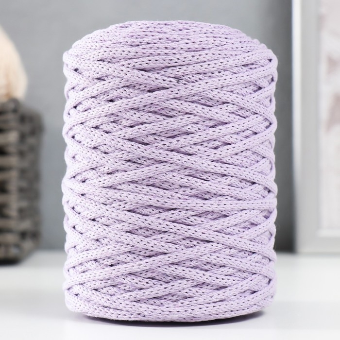 Шнур для вязания без сердечника 70% хлопок, 30% полиэстер ширина 3мм 100м/160&plusmn;10гр (135)