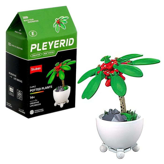 Конструктор «Цветы в горшочке», 6 видов, МИКС Конструктор «Цветы в горшочке», 6 видов, МИКС