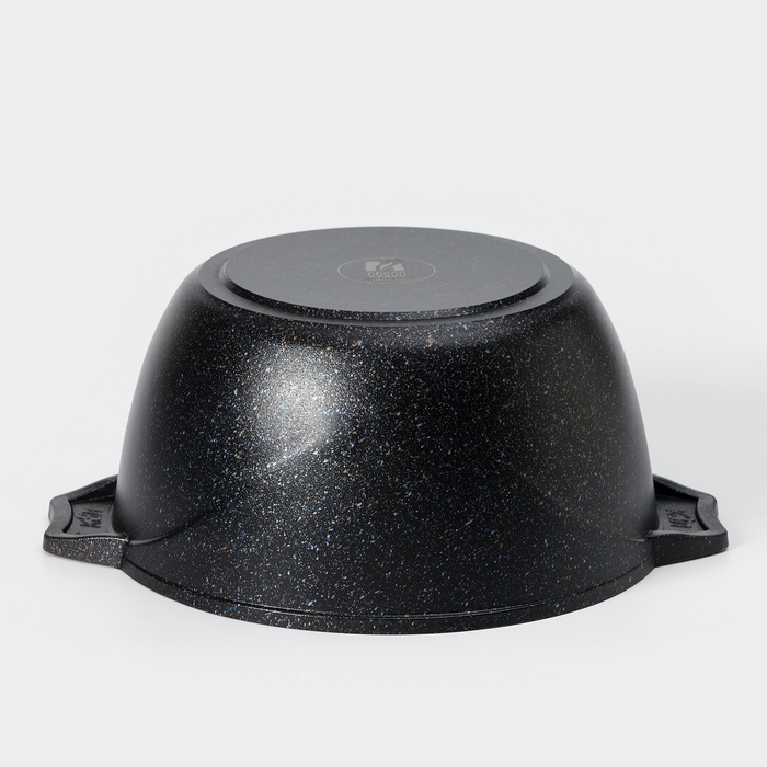 Кастрюля &laquo;Гранит Star&raquo; Induction Pro, 3л, d=22 см, h=11,2 см, стеклянная крышка, индукция, тёмно-синий