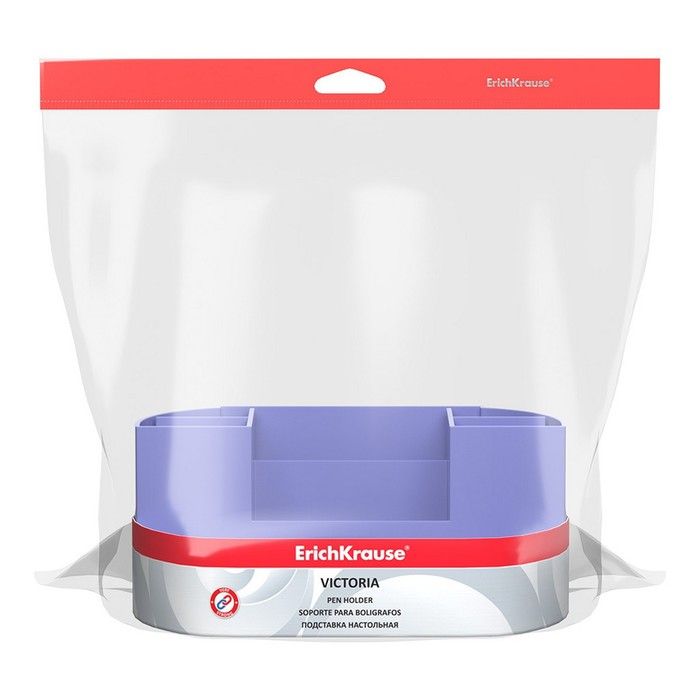 Подставка-органайзер для канцелярии ErichKrause Victoria, Подставка-органайзер для канцелярии ErichKrause Victoria, "Pastel", без наполнения, фиолетовая