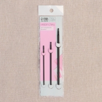 Набор спиц для продевания резинки/тесьмы/шнура, d = 2/3/4 мм, 3 шт, цвет чёрный Набор спиц для продевания резинки/тесьмы/шнура, d = 2/3/4 мм, 3 шт, цвет чёрный