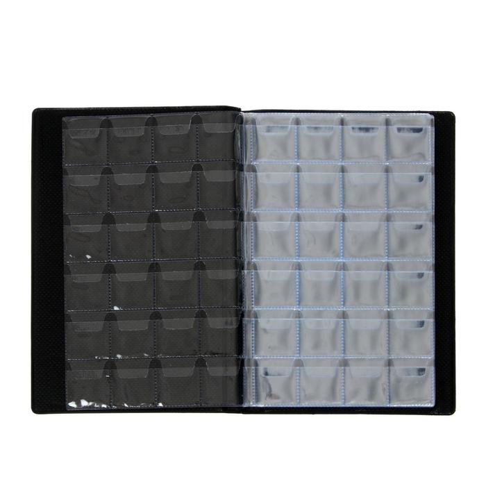 Альбом для монет 125 х 185 мм Calligrata, на 150 монет, ячейка 35 х 35 мм, 10 листов, обложка ПВХ, синий Альбом для монет 125 х 185 мм Calligrata, на 150 монет, ячейка 35 х 35 мм, 10 листов, обложка ПВХ, синий