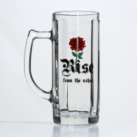 Кружка стеклянная для пива &laquo;Гамбург. Райз фром ашес&raquo;, 500 мл, рисунок МИКС