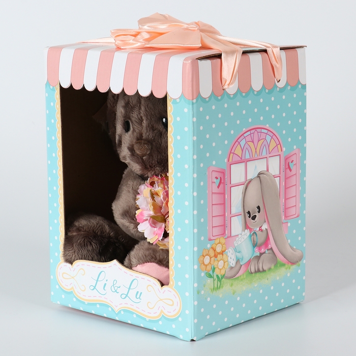 Мягкая игрушка &laquo;Li с цветами&raquo;, заяц, 25 см