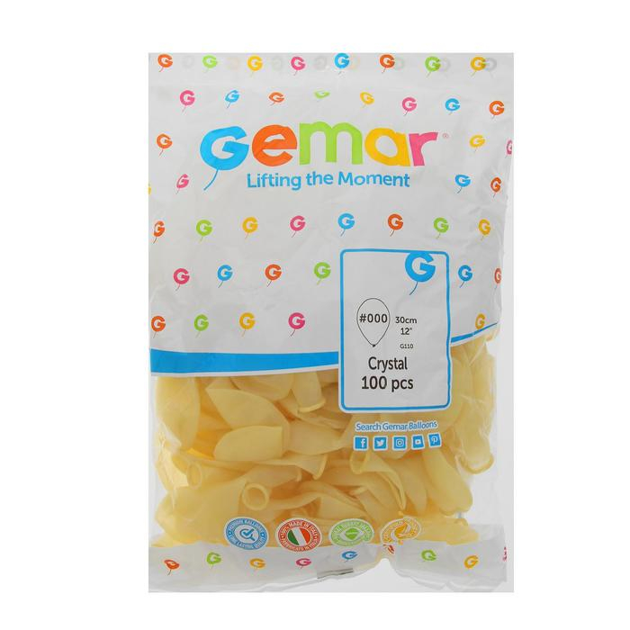 Шар латексный 12 Шар латексный 12", кристалл, набор 100 шт., прозрачный