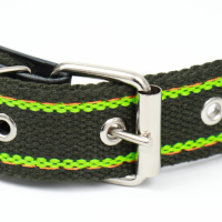 Ошейник брезентовый безразмерный двухслойный, хаки/зелёный, 67 х 3 см, ОШ до 55 см Ошейник брезентовый безразмерный двухслойный, хаки/зелёный, 67 х 3 см, ОШ до 55 см