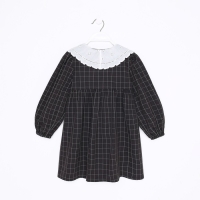 Платье детское с воротником KAFTAN, размер 32 (110-116 см), цвет черный