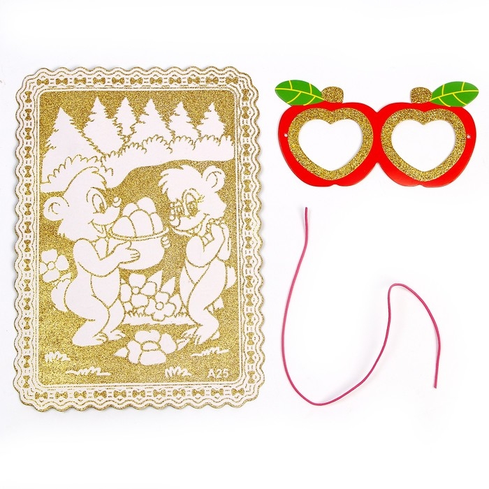 Набор для творчества: аппликация EVA крошкой и раскраска + маска на резинке &laquo;Бабочка&raquo;