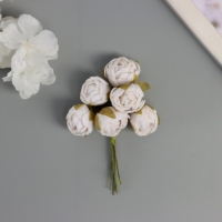 Декор для творчества "Пионы" белый (1 набор=1 букет) в букете 6 шт 2,5х10,5 см Декор для творчества "Пионы" белый (1 набор=1 букет) в букете 6 шт 2,5х10,5 см