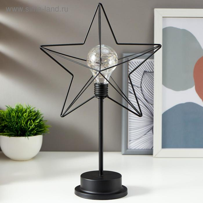 Ночник 16128/1 LED от батареек 3хАА черный 11х22х36,5 см RISALUX Ночник 16128/1 LED от батареек 3хАА черный 11х22х36,5 см RISALUX