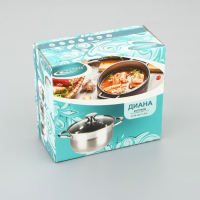 Кастрюля «Диана», 1.8 л, d=16 см, капсульное дно, индукция Кастрюля «Диана», 1.8 л, d=16 см, капсульное дно, индукция