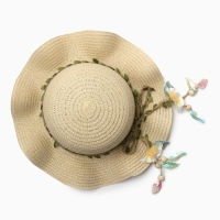 Шляпа для девочки "Лианна" MINAKU, р-р 52, цв.бежевый Шляпа для девочки "Лианна" MINAKU, р-р 52, цв.бежевый