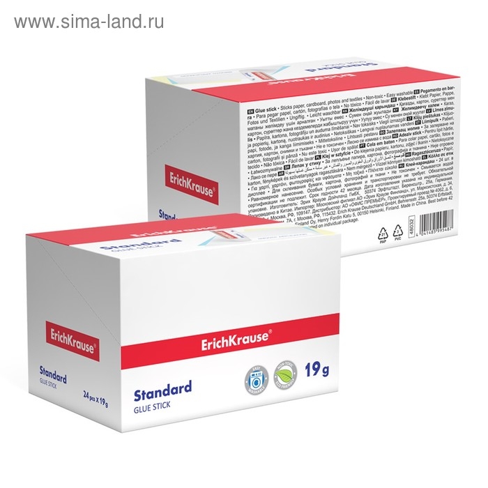 Клей-карандаш ErichKrause Standard, 19 г, быстрое склеивание Клей-карандаш ErichKrause Standard, 19 г, быстрое склеивание