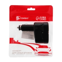 Разветвитель прикуривателя TORSO, 2 гнезда, 12/24 В Разветвитель прикуривателя TORSO, 2 гнезда, 12/24 В