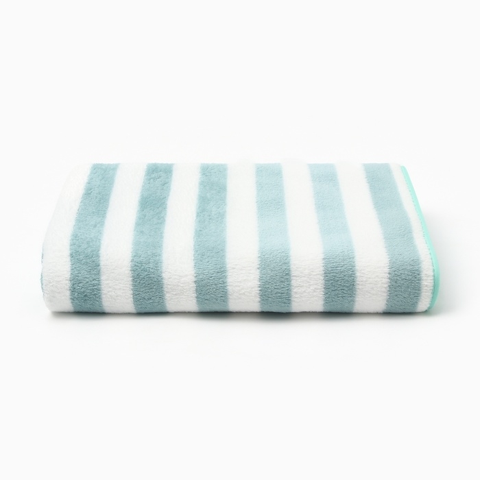 Полотенце банное Этель Полотенце банное Этель "Полосы", цв. мятный, 70х140 см, 100% п/э, 240 г/м2
