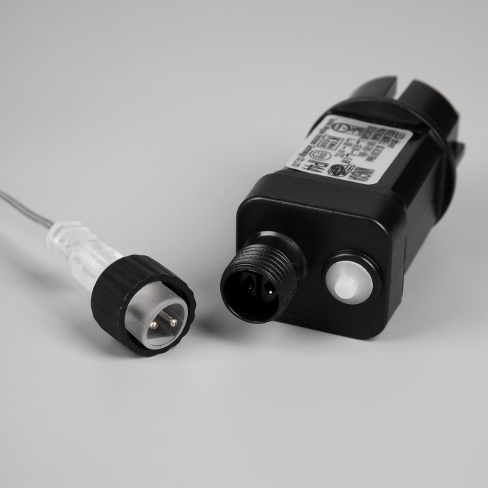 Гирлянда «Мишура» 50 м роса, IP44, серебристая нить, 1500 LED, 8 режимов, свечение белое, 36 В Гирлянда «Мишура» 50 м роса, IP44, серебристая нить, 1500 LED, 8 режимов, свечение белое, 36 В