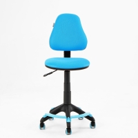 Кресло детское Бюрократ KD-4-F голубой TW-55 крестовина пластик, с подставкой.для ног