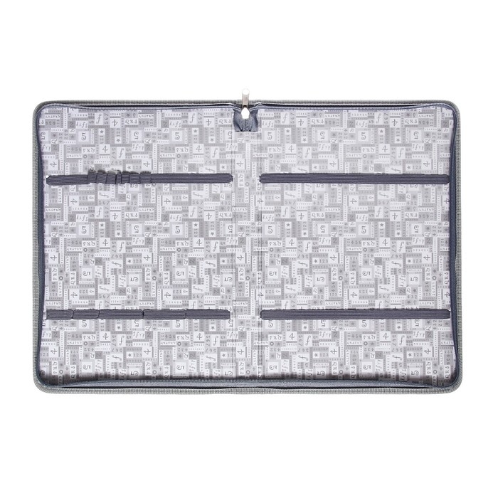 Папка для труда А4, с ручками, молния вокруг, ламинированный картон, 30Тр44р, Calligrata, Папка для труда А4, с ручками, молния вокруг, ламинированный картон, 30Тр44р, Calligrata, "Серый котёнок"