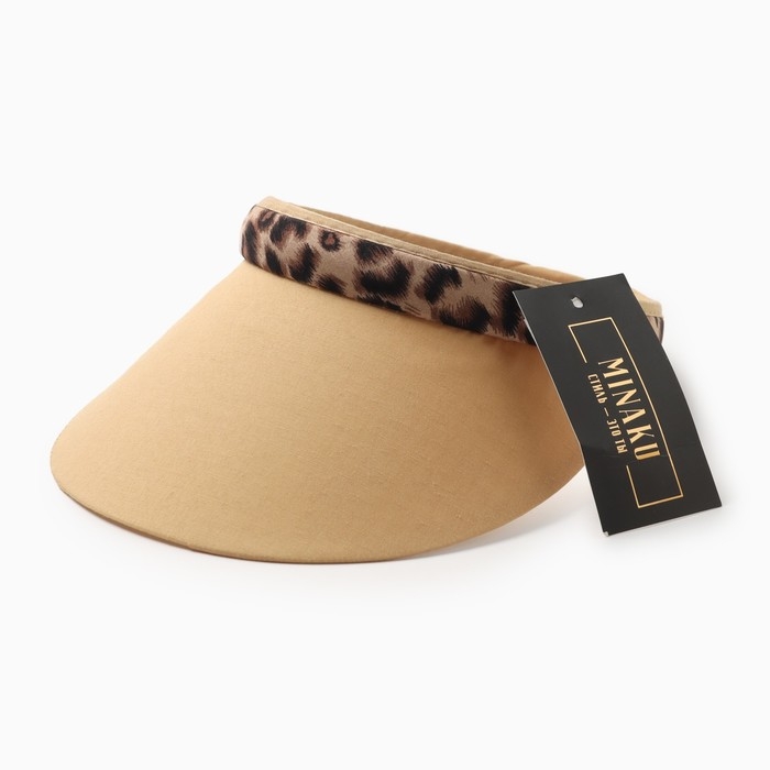 Козырёк женский MINAKU Козырёк женский MINAKU "Leopard" цвет коричневый, р-р 56-58