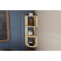 Полка угловая настольная и навесная Лео №4, 250х250х820, Дуб сонома Полка угловая настольная и навесная Лео №4, 250х250х820, Дуб сонома