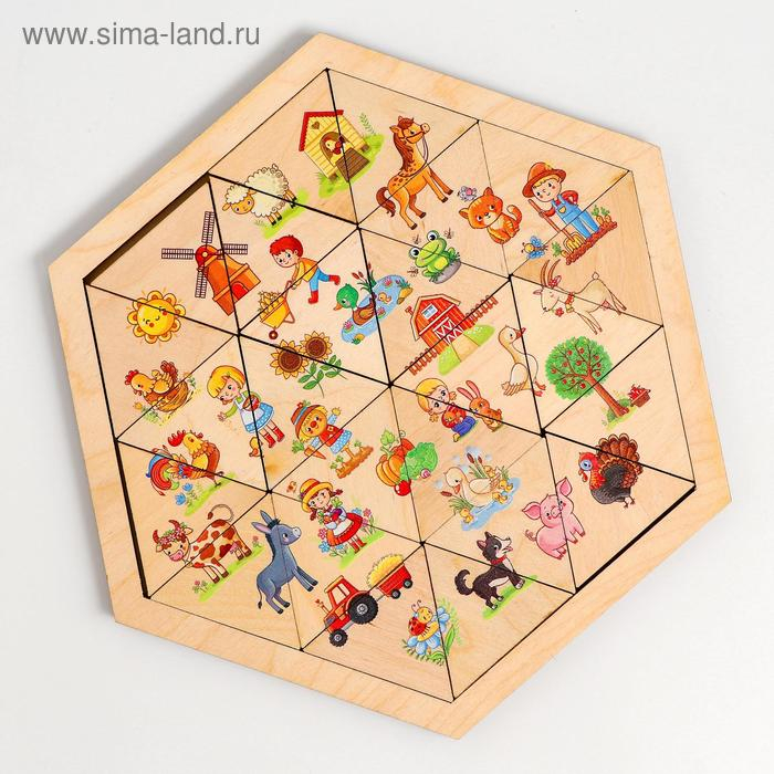 Пазл деревянный «Ферма. Занимательные треугольники» Пазл деревянный «Ферма. Занимательные треугольники»