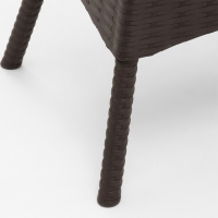 Стол "RATTAN Ola Dom" круглый со стеклом, коричневый, 70 х 70 х 72 см Стол "RATTAN Ola Dom" круглый со стеклом, коричневый, 70 х 70 х 72 см