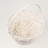 Набор корзин плетёных, ива, 3 шт., белый цвет Набор корзин плетёных, ива, 3 шт., белый цвет