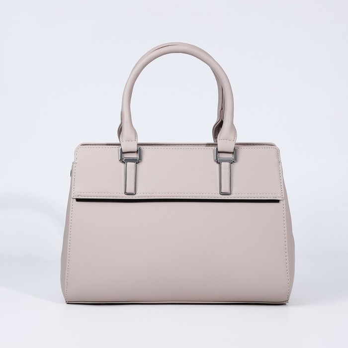 Сумка-тоут на молнии, наружный карман, цвет бежевый Сумка-тоут на молнии, наружный карман, цвет бежевый