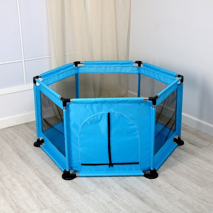 Манеж детский &laquo;Играем вместе&raquo; голубого цвета, размер &mdash; 130 &times; 130 &times; 65 см