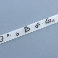 Ошейник, светящийся в темноте, "Нежные сердца" (люминесцентный), 30 х 1 см, ОШ 19-26 см, микс