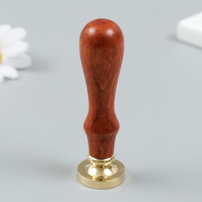 Печать для сургуча с деревянной ручкой Печать для сургуча с деревянной ручкой "Ёлочные украшения" 9х2,5х2,5 см