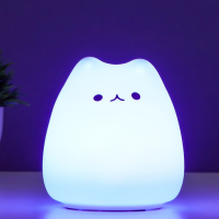 Ночник "Антистресс мякиш котенок" LED RGB от батареек 3ААА 9,5х9,5х10,5 см RISALUX Ночник "Антистресс мякиш котенок" LED RGB от батареек 3ААА 9,5х9,5х10,5 см RISALUX